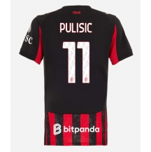 AC Milan Christian Pulisic #11 Thuis tenue Dames 2025-26 Korte Mouwen