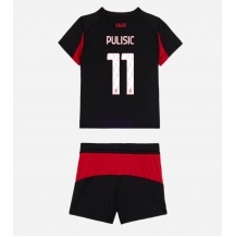 AC Milan Christian Pulisic #11 Thuis tenue Kids 2025-26 Korte Mouwen (+ broek)