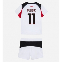 AC Milan Christian Pulisic #11 Uit tenue Kids 2025-26 Korte Mouwen (+ broek)