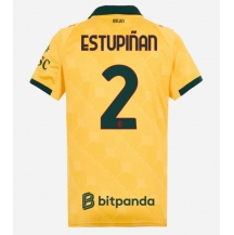 AC Milan Pervis Estupinan #2 Derde tenue Dames 2025-26 Korte Mouwen