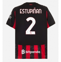 AC Milan Pervis Estupinan #2 Thuis tenue 2025-26 Korte Mouwen