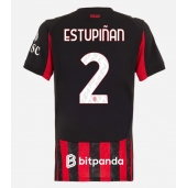 AC Milan Pervis Estupinan #2 Thuis tenue Dames 2025-26 Korte Mouwen