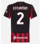 AC Milan Pervis Estupinan #2 Thuis tenue Dames 2025-26 Korte Mouwen
