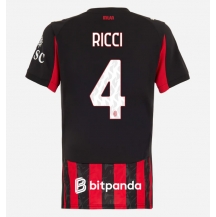 AC Milan Samuele Ricci #4 Thuis tenue Dames 2025-26 Korte Mouwen