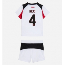 AC Milan Samuele Ricci #4 Uit tenue Kids 2025-26 Korte Mouwen (+ broek)