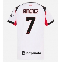 AC Milan Santiago Gimenez #7 Uit tenue Dames 2025-26 Korte Mouwen