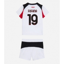 AC Milan Youssouf Fofana #19 Uit tenue Kids 2025-26 Korte Mouwen (+ broek)