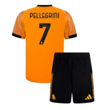 AS Roma Lorenzo Pellegrini #7 Uit tenue Kids 2025-26 Korte Mouwen (+ broek)