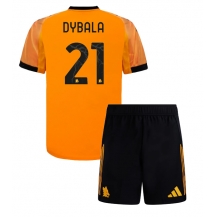 AS Roma Paulo Dybala #21 Uit tenue Kids 2025-26 Korte Mouwen (+ broek)