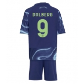 Ajax Kasper Dolberg #9 Uit tenue Kids 2025-26 Korte Mouwen (+ broek)