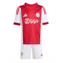 Ajax Thuis tenue Kids 2025-26 Korte Mouwen (+ broek)