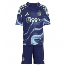Ajax Uit tenue Kids 2025-26 Korte Mouwen (+ broek)