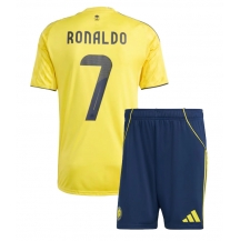 Al-Nassr Cristiano Ronaldo #7 Thuis tenue Kids 2025-26 Korte Mouwen (+ broek)