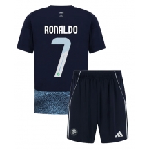 Al-Nassr Cristiano Ronaldo #7 Uit tenue Kids 2025-26 Korte Mouwen (+ broek)