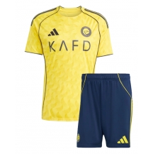 Al-Nassr Thuis tenue Kids 2025-26 Korte Mouwen (+ broek)