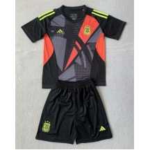Argentinië Keeper Thuis tenue Kids Copa America 2024 Korte Mouwen (+ broek)