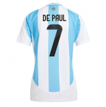 Argentinië Rodrigo De Paul #7 Thuis tenue Dames Copa America 2024 Korte Mouwen