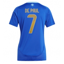 Argentinië Rodrigo De Paul #7 Uit tenue Dames Copa America 2024 Korte Mouwen