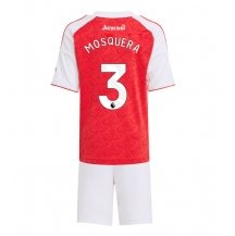 Arsenal Cristhian Mosquera #3 Thuis tenue Kids 2025-26 Korte Mouwen (+ broek)