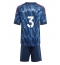 Arsenal Cristhian Mosquera #3 Uit tenue Kids 2025-26 Korte Mouwen (+ broek)
