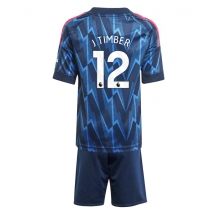 Arsenal Jurrien Timber #12 Uit tenue Kids 2025-26 Korte Mouwen (+ broek)