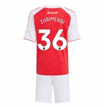 Arsenal Martin Zubimendi #36 Thuis tenue Kids 2025-26 Korte Mouwen (+ broek)