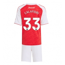 Arsenal Riccardo Calafiori #33 Thuis tenue Kids 2025-26 Korte Mouwen (+ broek)