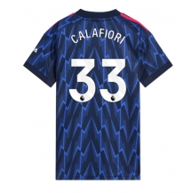 Arsenal Riccardo Calafiori #33 Uit tenue Dames 2025-26 Korte Mouwen