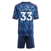 Arsenal Riccardo Calafiori #33 Uit tenue Kids 2025-26 Korte Mouwen (+ broek)