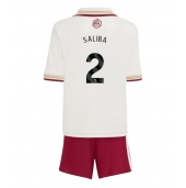 Arsenal William Saliba #2 Derde tenue Kids 2025-26 Korte Mouwen (+ broek)