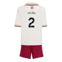 Arsenal William Saliba #2 Derde tenue Kids 2025-26 Korte Mouwen (+ broek)