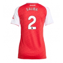 Arsenal William Saliba #2 Thuis tenue Dames 2025-26 Korte Mouwen