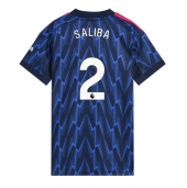 Arsenal William Saliba #2 Uit tenue Dames 2025-26 Korte Mouwen