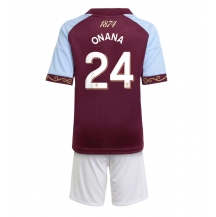 Aston Villa Amadou Onana #24 Thuis tenue Kids 2025-26 Korte Mouwen (+ broek)