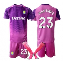 Aston Villa Emiliano Martinez #23 Keeper Derde tenue Kids 2025-26 Korte Mouwen (+ broek)