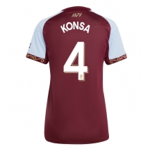 Aston Villa Ezri Konsa #4 Thuis tenue Dames 2025-26 Korte Mouwen