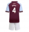 Aston Villa Ezri Konsa #4 Thuis tenue Kids 2025-26 Korte Mouwen (+ broek)