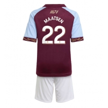 Aston Villa Ian Maatsen #22 Thuis tenue Kids 2025-26 Korte Mouwen (+ broek)