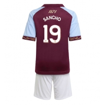 Aston Villa Jadon Sancho #19 Thuis tenue Kids 2025-26 Korte Mouwen (+ broek)
