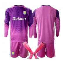 Aston Villa Keeper Derde tenue Kids 2025-26 Lange Mouwen (+ broek)