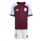 Aston Villa Thuis tenue Kids 2025-26 Korte Mouwen (+ broek)