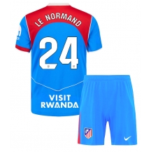 Atletico Madrid Robin Le Normand #24 Derde tenue Kids 2025-26 Korte Mouwen (+ broek)