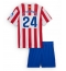 Atletico Madrid Robin Le Normand #24 Thuis tenue Kids 2025-26 Korte Mouwen (+ broek)