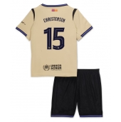 Barcelona Andreas Christensen #15 Uit tenue Kids 2025-26 Korte Mouwen (+ broek)