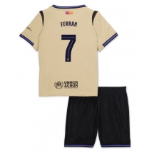Barcelona Ferran Torres #7 Uit tenue Kids 2025-26 Korte Mouwen (+ broek)
