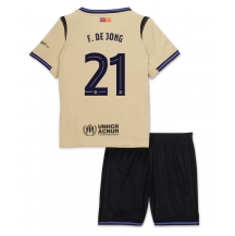 Barcelona Frenkie de Jong #21 Uit tenue Kids 2025-26 Korte Mouwen (+ broek)