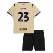 Barcelona Jules Kounde #23 Uit tenue Kids 2025-26 Korte Mouwen (+ broek)
