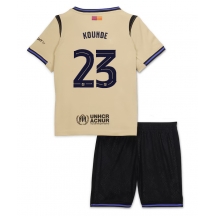 Barcelona Jules Kounde #23 Uit tenue Kids 2025-26 Korte Mouwen (+ broek)