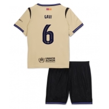Barcelona Paez Gavi #6 Uit tenue Kids 2025-26 Korte Mouwen (+ broek)