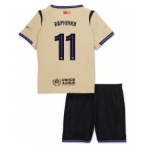 Barcelona Raphinha Belloli #11 Uit tenue Kids 2025-26 Korte Mouwen (+ broek)